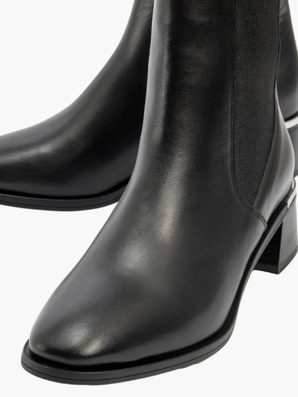 Black Leather Chelsea Ankle Boots from Forever & Always size 8.5 - Picture 4 of 7